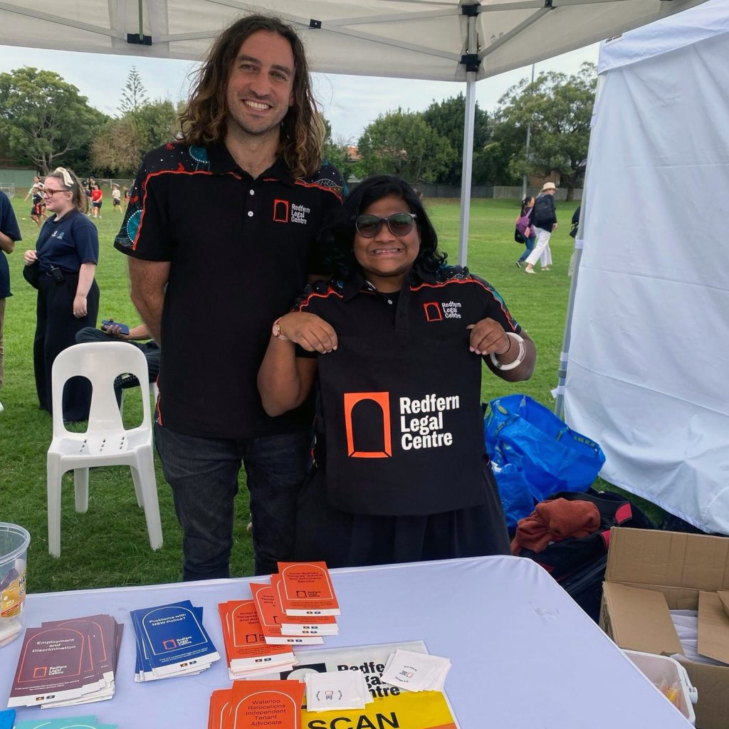 Redfern Legal Centre Tent at Yabun